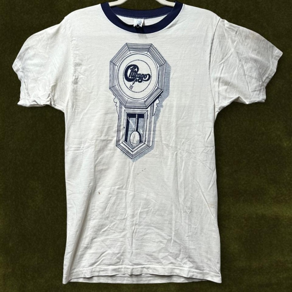 True Vintage 70s Chicago VII Ringer Tee - Modern Small